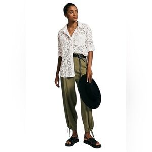 ANTHROPOLOGIE PILCRO NEW LACEY BUTTON DOWN.